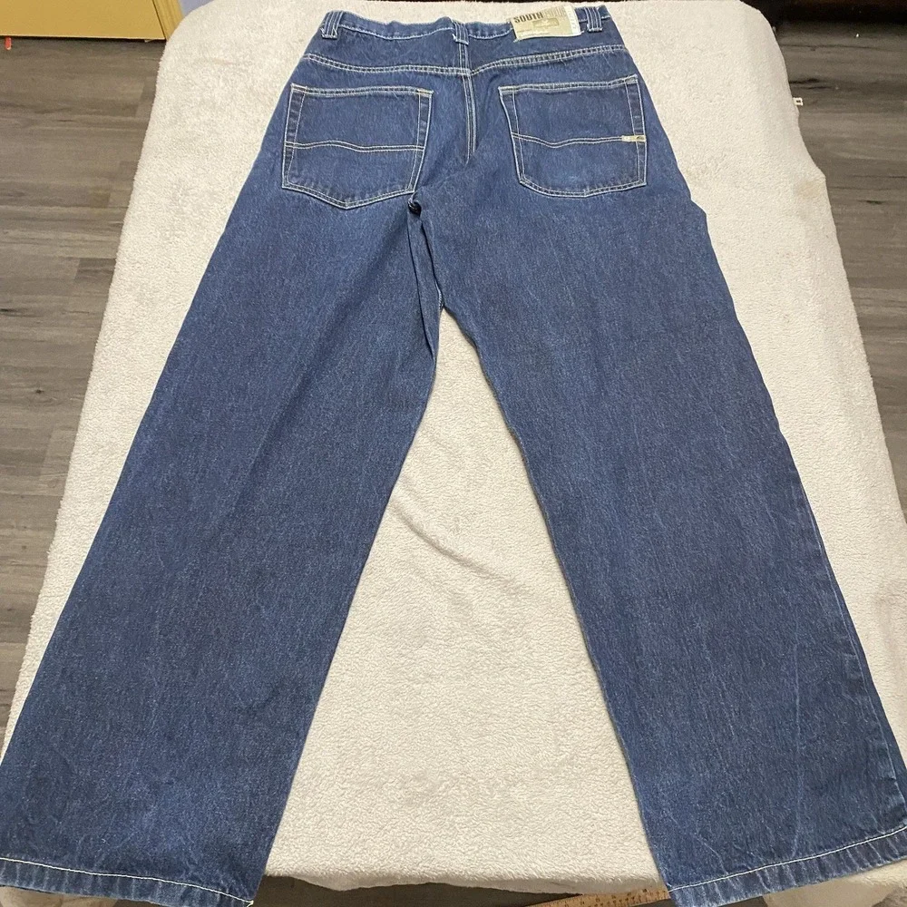 South Pole Jeans Mens 32x32 Blue Baggy Denim Y2K Skate‎ Grunge